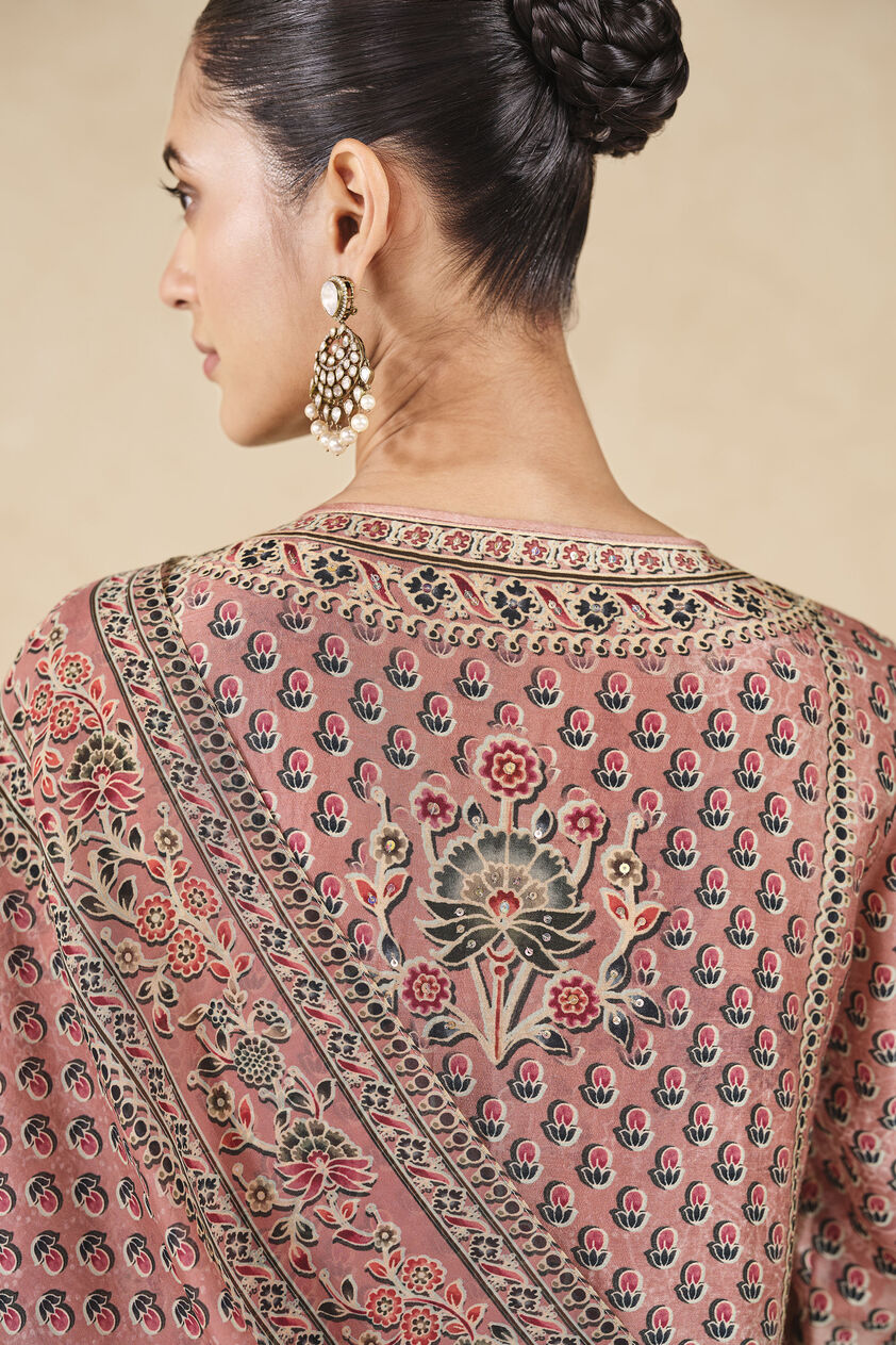 Sierra Printed Silk Suit Set - Pink, Pink, image 5